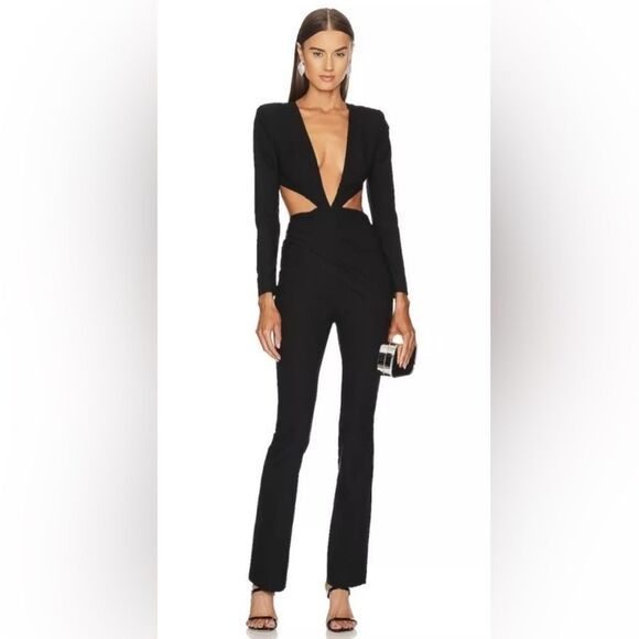 Michael Costello x Revolve Mercy Jumpsuit Black Size Small - Picture 1 of 11